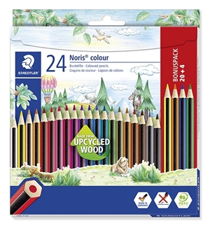 Staedtler Colored Pencil Noris Upcycled Wood set (20+4)